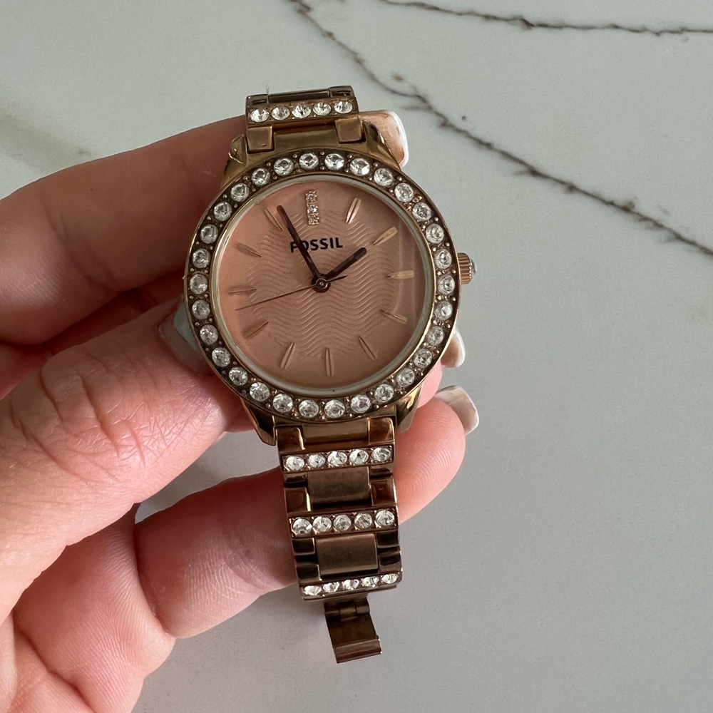 Jesse Rose-Tone Stainless Steel Watch